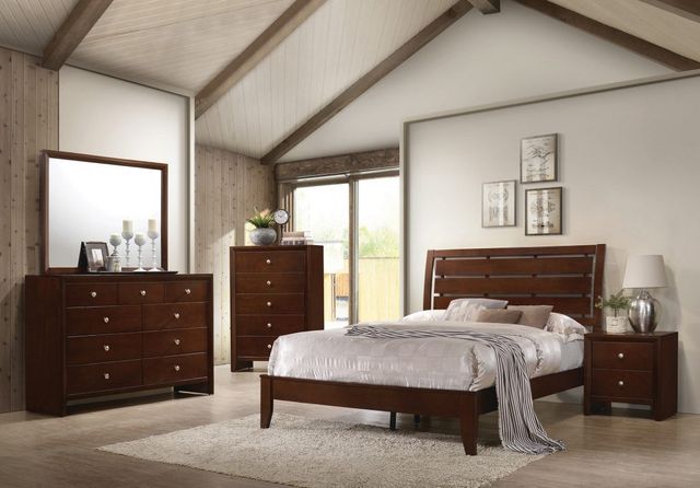 Coaster® Serenity 4-Piece Rich Merlot Queen Bedroom Set-0