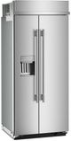 KitchenAid® 36" 20.8 Cu. Ft. PrintShield™ Stainless Steel Built In Side-by-Side Refrigerator with Exterior Water and Ice Dispenser-1