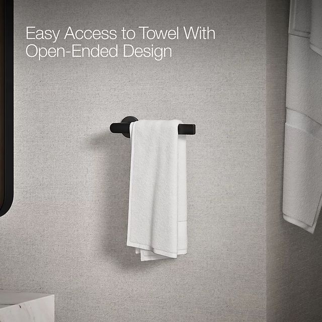 KOHLER® Composed® Matte Black Towel Arm-3