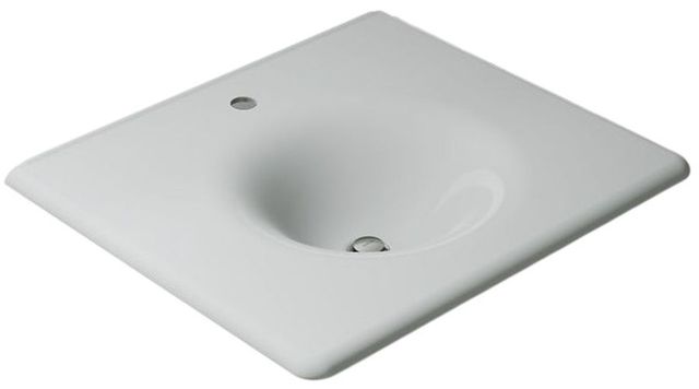 Kohler Iron/Impressions® Ice Grey 25" Enameled Cast Iron Vanity Top with Integrated Round Sink-0