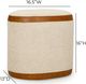 TOV Furniture Huche Natural/Saddle Brown Oval Pouf-2