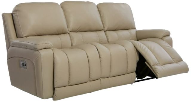 La-Z-Boy® Greyson Ice Leather Power Reclining Sofa with Headrest and Lumbar-1