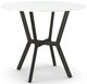 Amisco Customizable Norcross 39" White Glass Round Counter Height Table with a 42" Diameter Tabletop-0