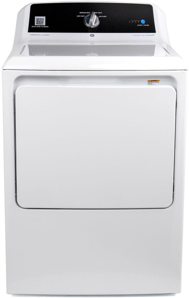 GE® 7.4 Cu. Ft. White Commercial Electric Dryer-0