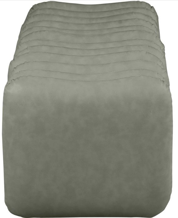 Meridian Furniture Atticus Green Vegan Leather Upholstered Bench-2