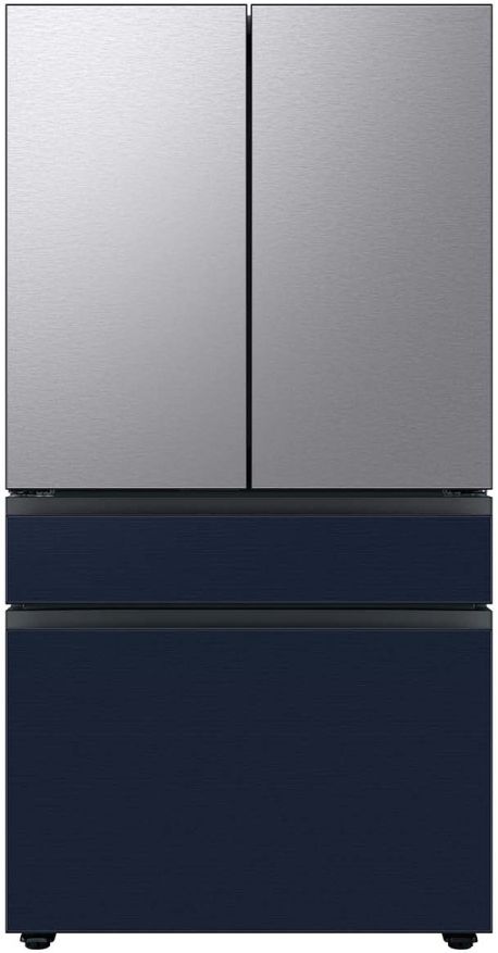 Samsung Bespoke 36" Navy Steel French Door Refrigerator Bottom Panel-4