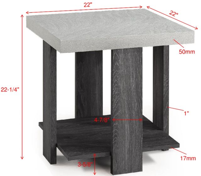 Crown Mark Boris 3-Piece Gray Occasional Table Set-2