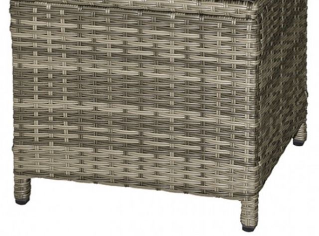 Furniture of America® Antigua 2-Piece Brown/Gray Fabric/Faux Wicker Outdoor Ottoman Set-2