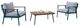 Furniture of America® Marsha 3-Piece Gray/Green/Oak Aluminum/Fabric Outdoor Conversation Set-0