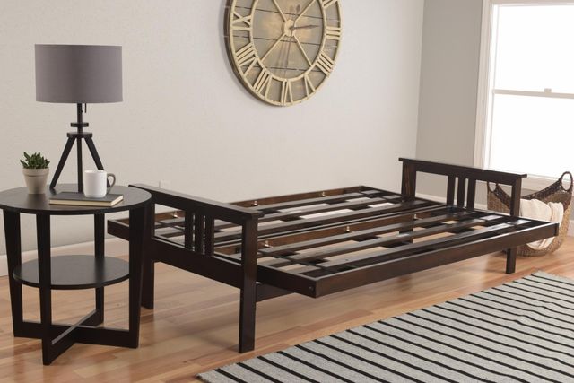 Kodiak Furniture Monterey Suede Peat/Espresso Full Futon with Mattress-3