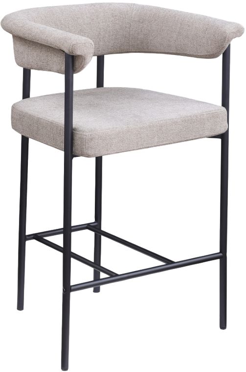 Meridian Furniture Malin Taupe/Black Counter Stool-0