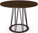 Amisco Customizable Calypso Round Dining Table with 42" Walnut Veneer Top-0