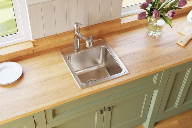 Elkay Lustertone® Classic Lustrous Satin 17" x 20" x 10-1/8" MR2-Hole Single Bowl Drop-In Sink-3