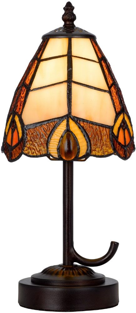Cal® Lighting & Accessories Tiffany Dark Bronze/Orange Accent Lamp-0