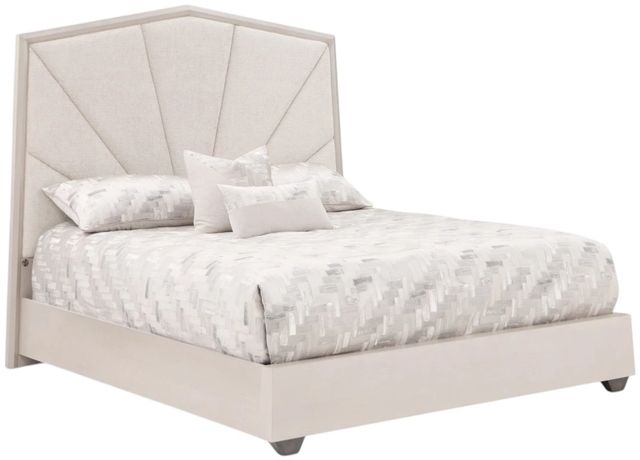 Michael Amini® Fantosini Silver Leaf Eastern King Panel Bed-0