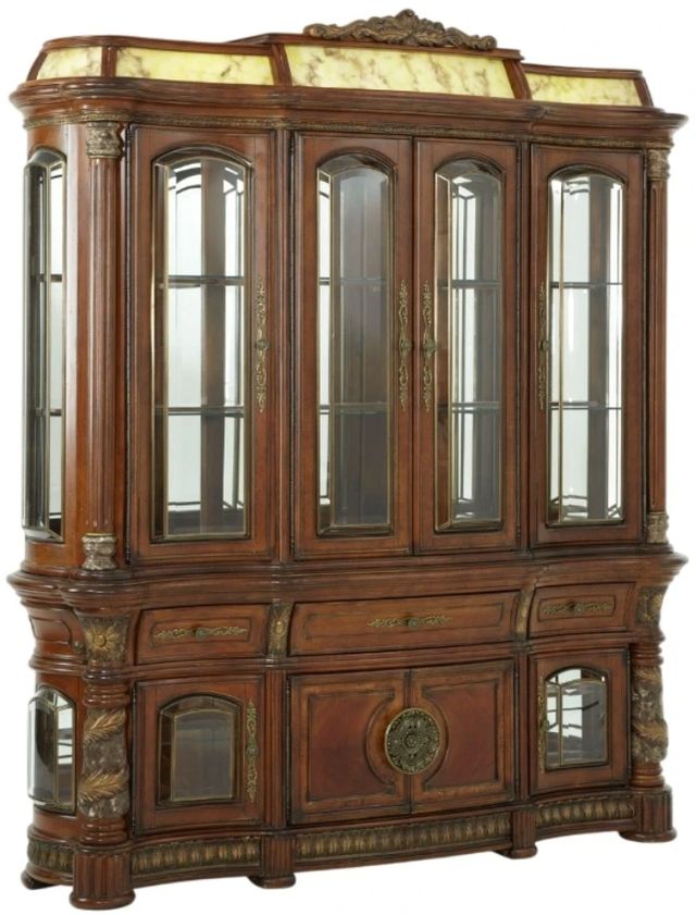 Michael Amini® Villa Valencia 3-Piece Classic Chestnut China Set with Decorative Light Box-0