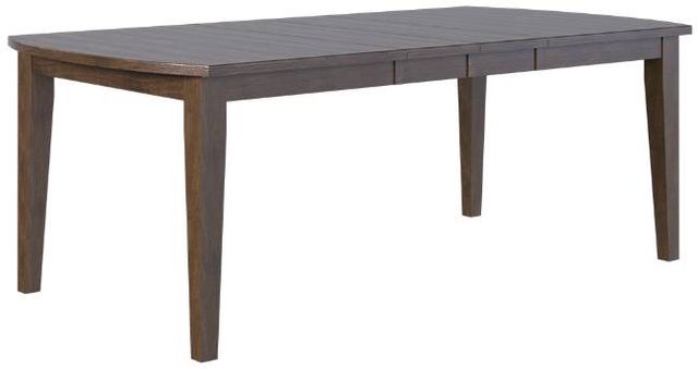 Country View Woodworking Customizable Bakersfield Hickory Top 42" Dining Table with 2-Leaves and Brown Maple Base-0