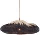 Currey & Company Comme Des Paniers Black/Khaki Pendant Lighting-0