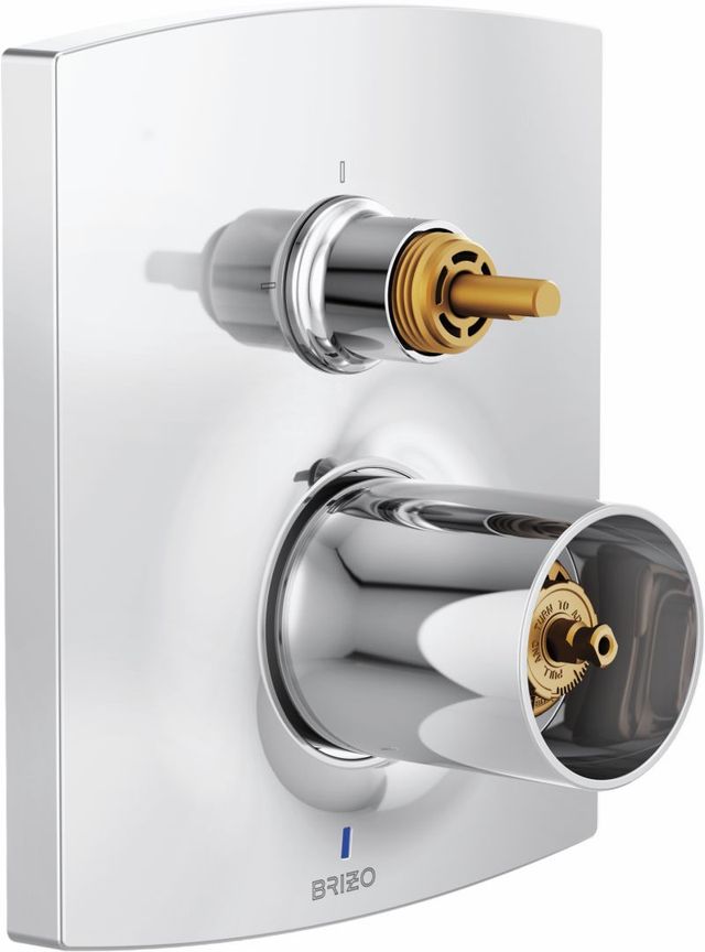 Brizo Kintsu® Polished Chrome Pressure Balance Valve Trim with Integrated 6-Function Diverter Trim-0