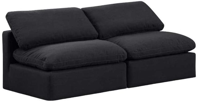 Meridian Furniture Indulge 2-Piece Black Armless Sofa-0