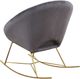 TOV Furniture by TOV Slashed Grey Nolan Velvet Rocking Chair-2