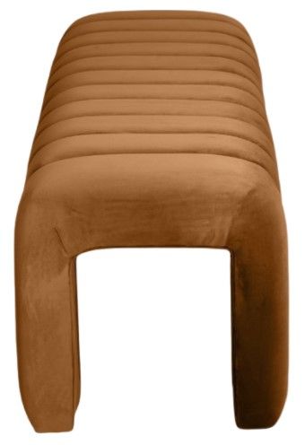 Meridian Furniture Andaz Saddle Velvet Bench-1
