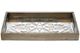 A & B Home Greta 2-Piece Brown Rectangular Glass and Wood Tray Set-2