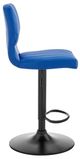 Armen Living Bardot Blue Adjustable Height Stool Swivel Stool-1