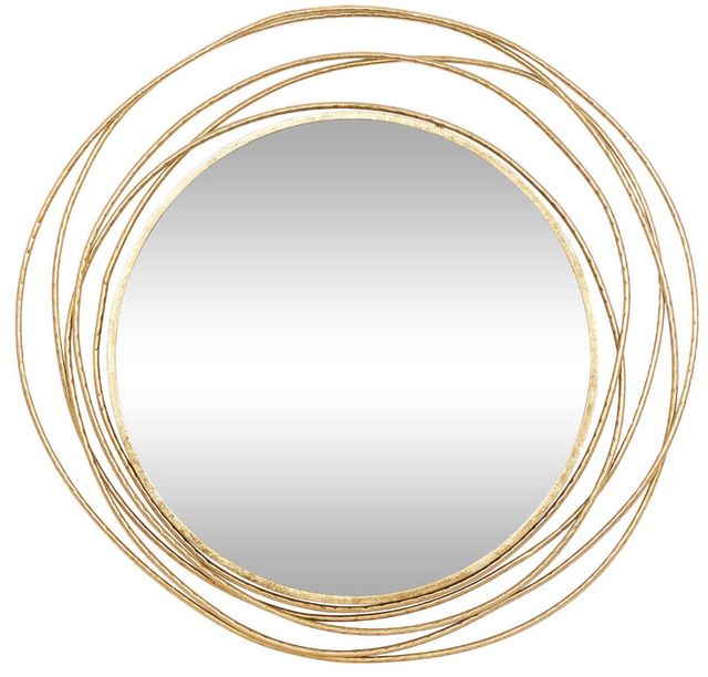 Deco Marche Gold Overlapping Ring Frame Wall Mirror-0