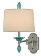 Currey & Company Blodgett Brushed Nickel/Light Teal Swing-Arm Wall Sconce-0
