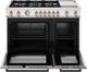 Bertazzoni Master Series 48" Fingerprint Resistant Bianco Matt Pro Style Dual Fuel Range with Gold Accents-1