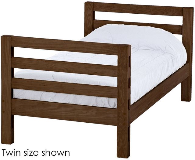 Crate Designs™ Furniture Brindle Twin XL Tall Ladder End Lower Youth Bunk Bed-0