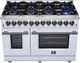 FORNO® Massimo Series Alta Qualita 48" White Pro Style Dual Fuel Range-2