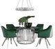 Coaster® Veena 5-Piece Chrome Round Glass Top Dining Table Set-0