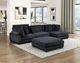 Homelegance® Traverse 4-Piece Black Modular Sectional with Reversible Chaise and Ottoman-1