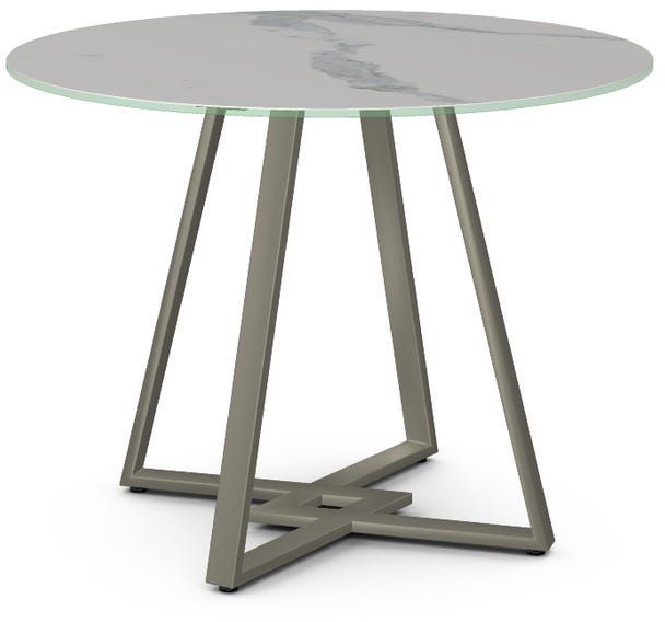 Amisco Customizable Dirk 39" Italian Porcelain Top Round Table-0