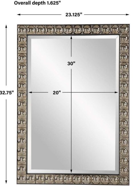 Uttermost® Silvio Antiqued Silver/Champagne Vanity Mirror-2