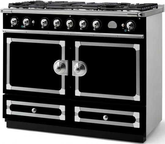 La Cornue CornuFé 110 43" Gloss Black Pro Style Dual Fuel Range-1