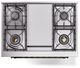Ilve® Nostalgie II Series 36" Burgundy Pro Style Dual Fuel Range-2