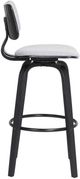 Armen Living Pico Black/Light Gray Swivel Counter Stool-4