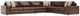 Bernhardt Nest Bernhardt Living 4-Piece Brown Leather L-Shape Facing Sectional-1