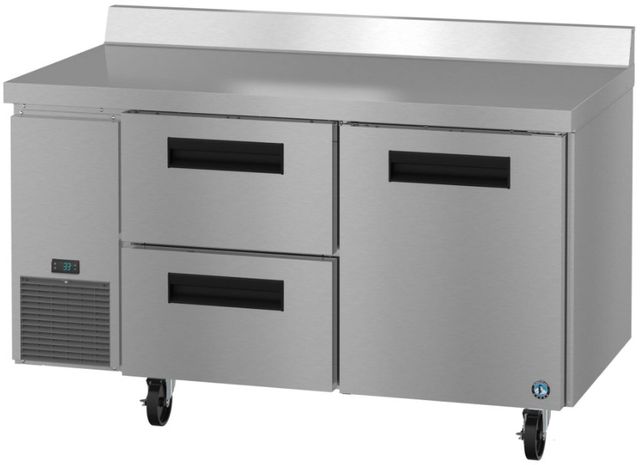 Hoshizaki Steelheart® 60" 17.22 Cu. Ft. Stainless Steel Two Section Worktop Side Mount Refrigerator with Drawer/Door Combo-3