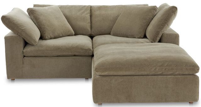 Moe's Home Collection Terra Condo Nook 3-Piece Desert Sage L-Shaped Modular Sectional and Ottoman-1