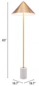 Zuo Modern Bianca Gold/White Floor Lamp-4