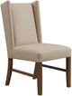 International Furniture Direct Silver Brown/Ivory Leather Dining Side Chair-0