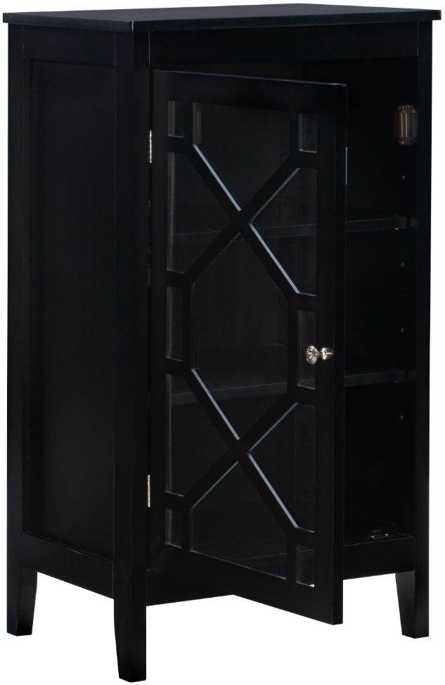 Linon Fetti Black Small Accent Cabinet-3