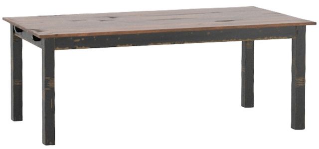 Canadel Customizable Spice Washed Dinning Table with Black Wooden Legs-0