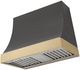 AGA Marquee 36" Slate Wall Mounted Range Hood with Brushed Brass Trim-0