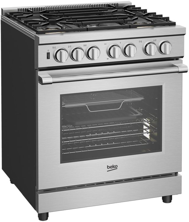 Beko 30" Stainless Steel Freestanding Dual Fuel Range-1