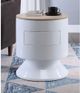 ACME Furniture Otith Brown Accent Table with White Base-3